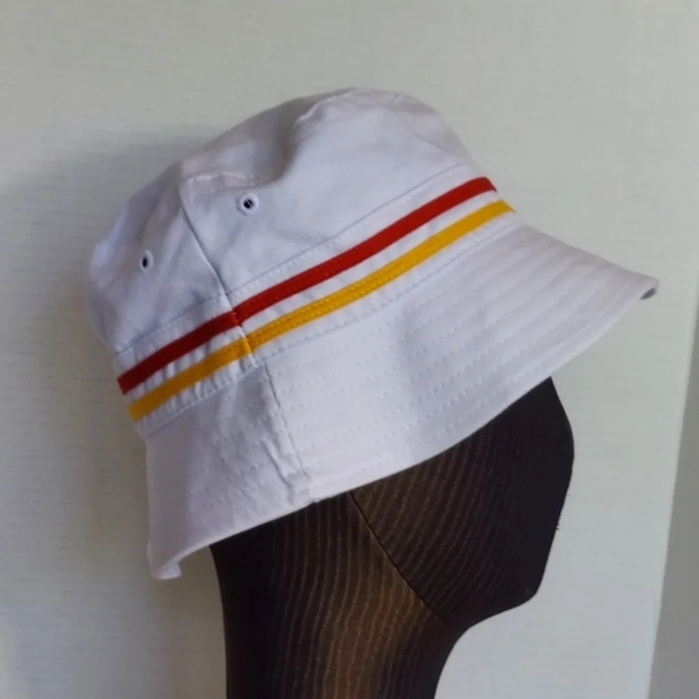 Ronald McDonald House White Yellow Red Stripe Bucket Hat - Picture 3 of 9
